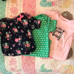 Set of 3 Carter’s 12M onesies